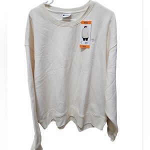 Champion Cream Crewneck Pullover Fleece Soft Womens Sweatshirt XXL NEW